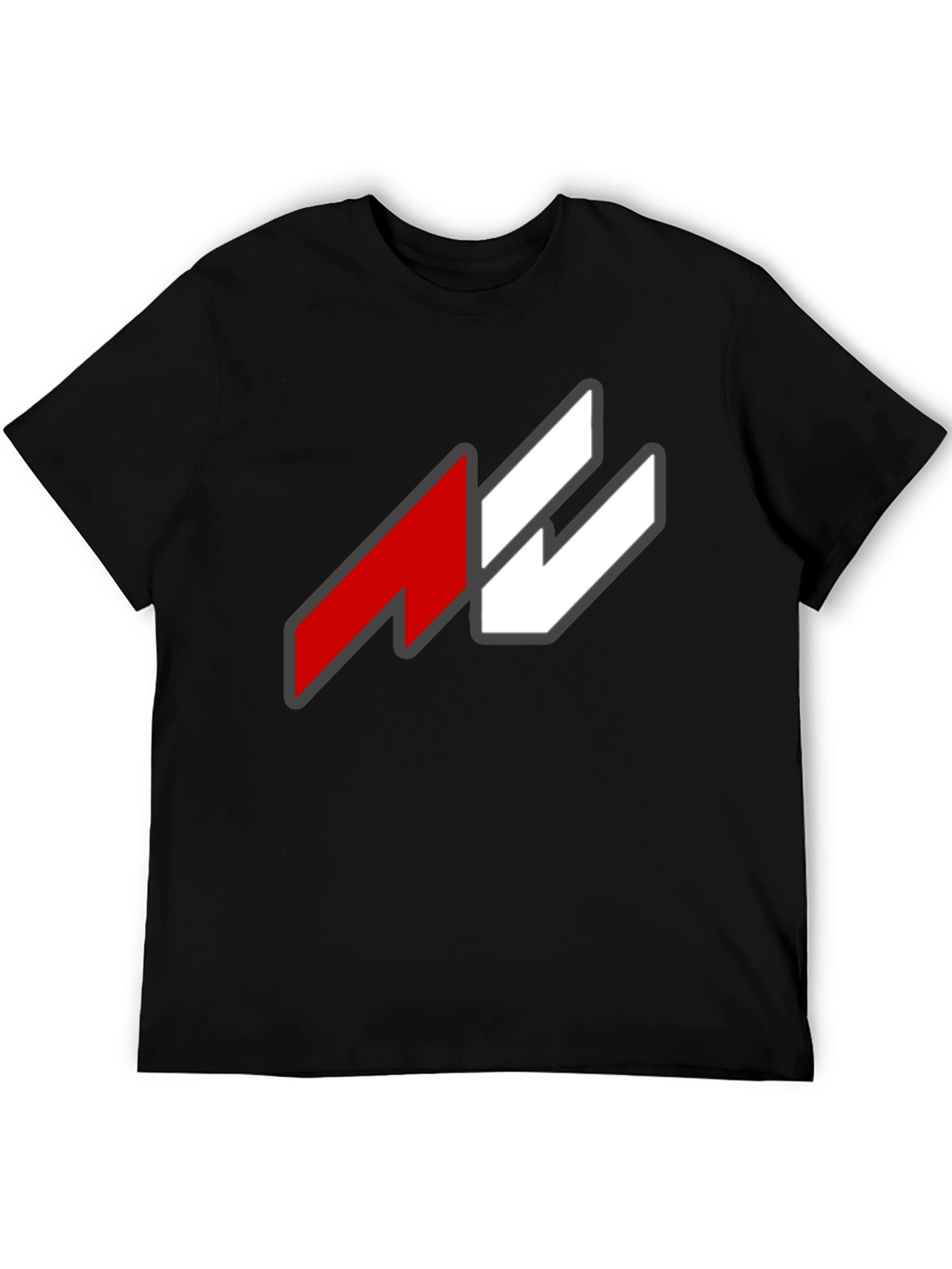 Bold Graphic Tee - Red and White Logo T-Shirt