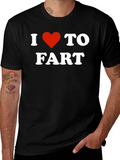 I Heart To Fart Black T-Shirt