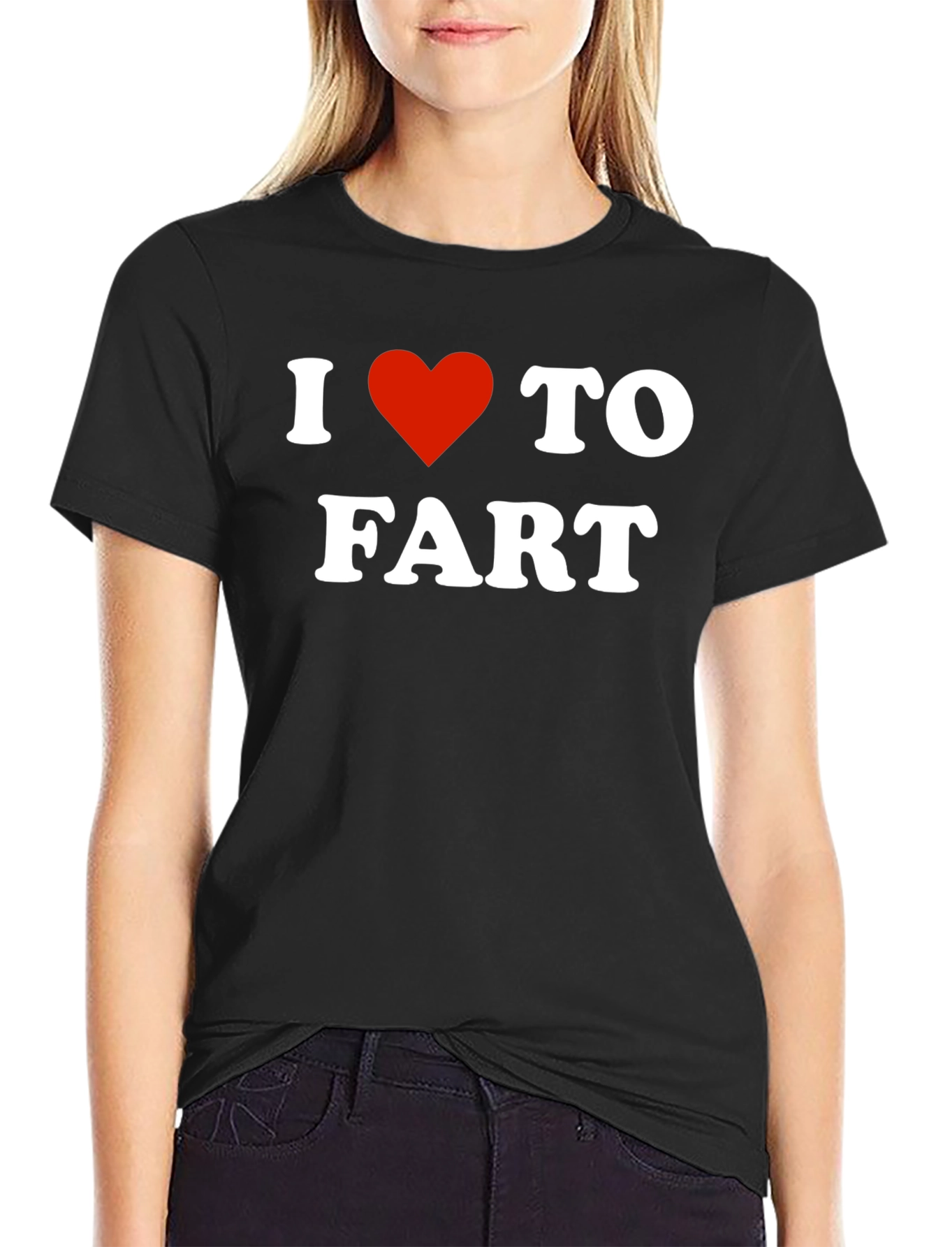 I Heart To Fart Black T-Shirt