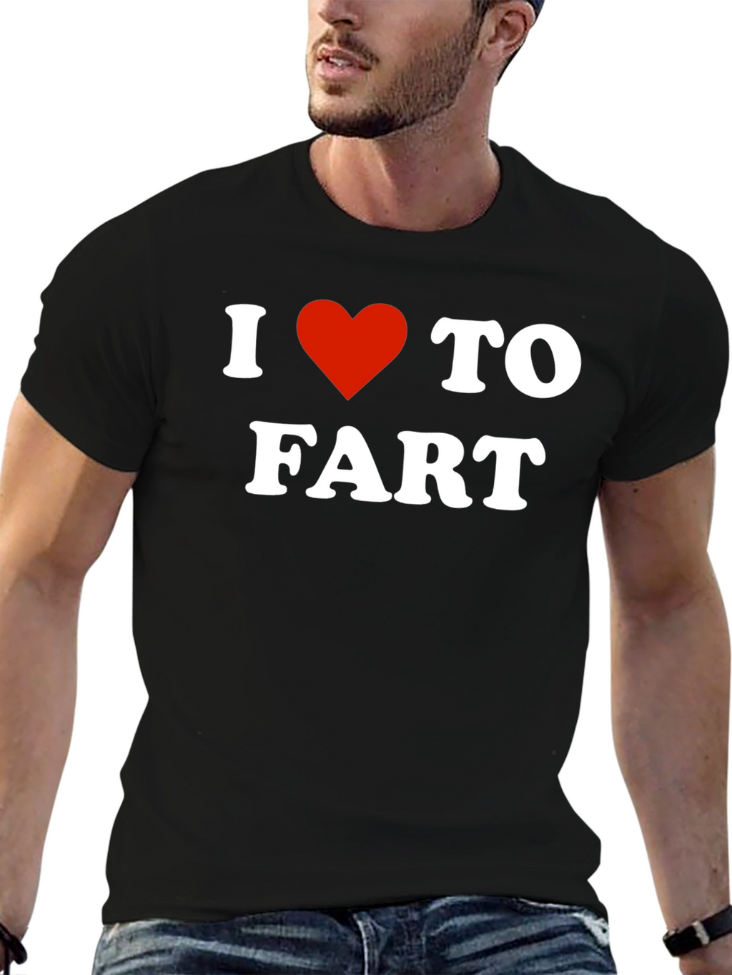 I Heart To Fart Black T-Shirt