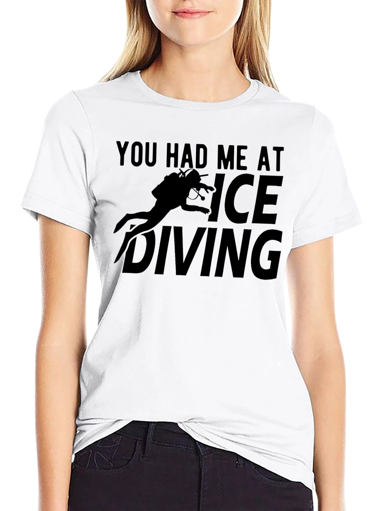Ice Diving Graphic T-Shirt - Black