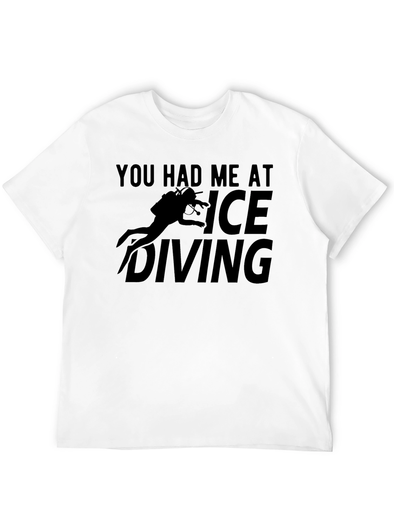 Ice Diving Graphic T-Shirt - Black