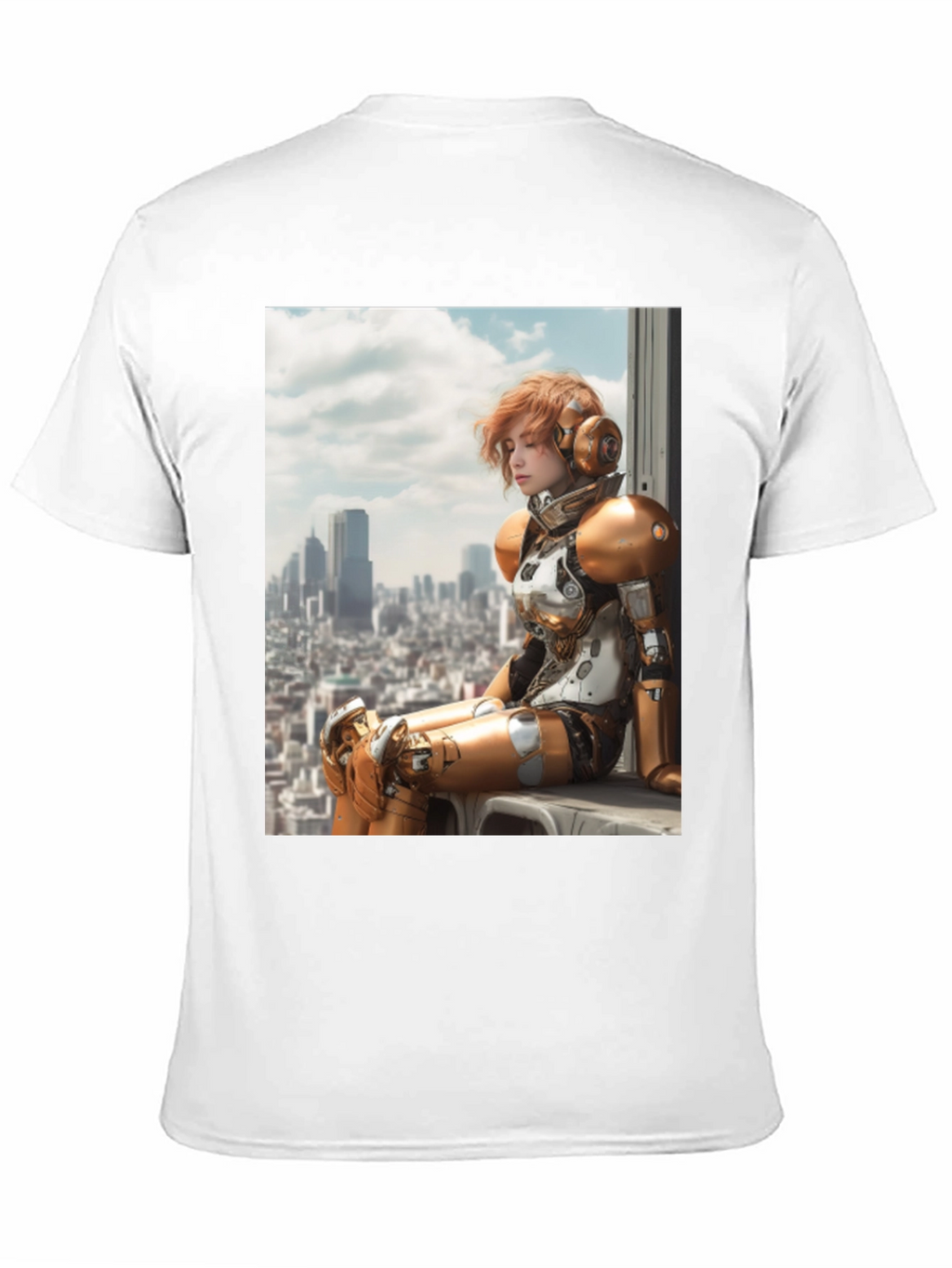 Sci-Fi Warrior Graphic Tee - Black