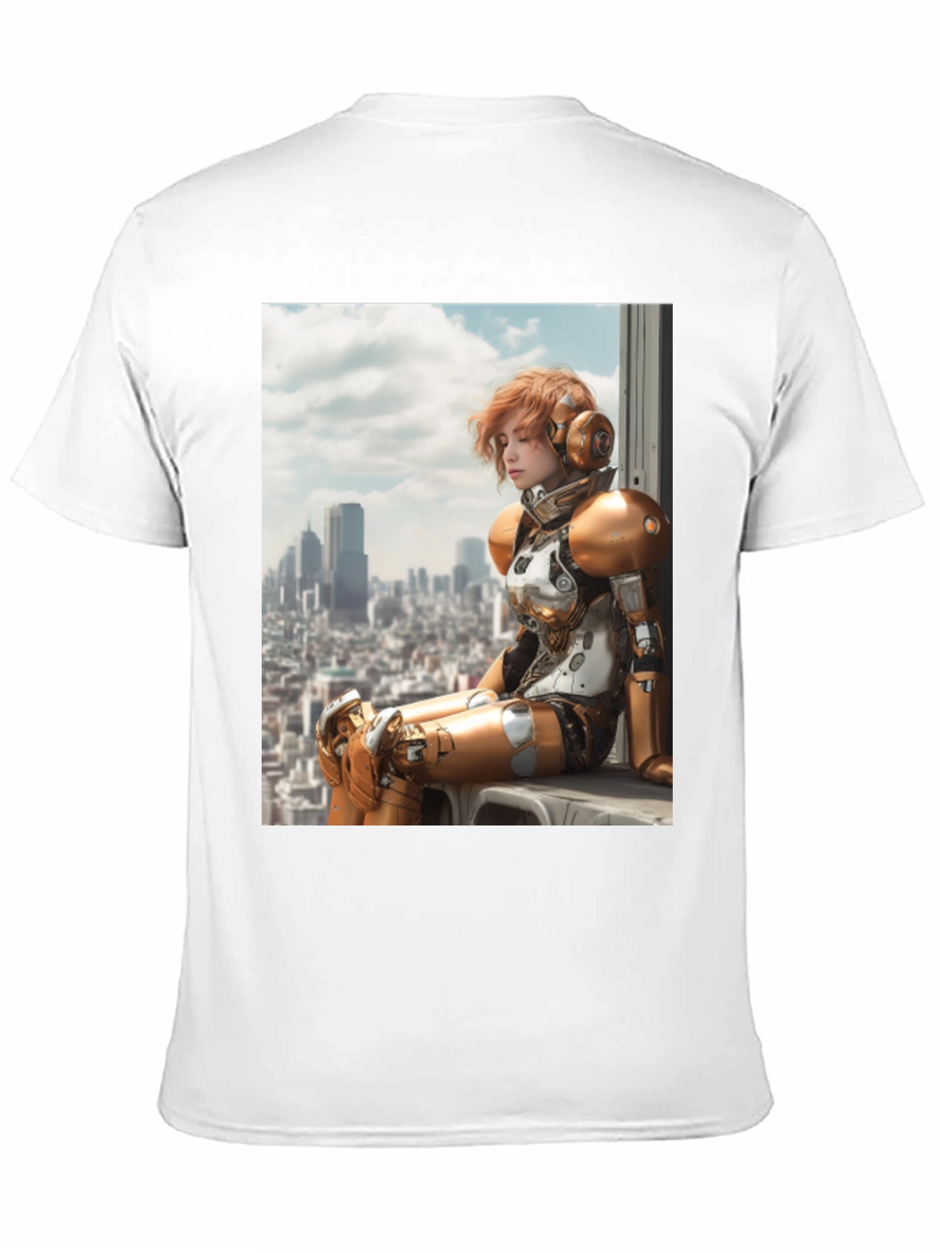 Sci-Fi Warrior Graphic Tee - Black