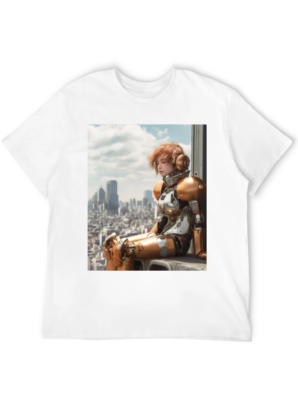 Sci-Fi Warrior Graphic Tee - Black