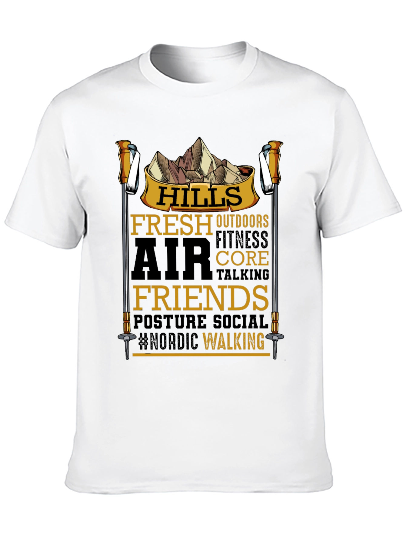 Nordic Walking T-Shirt - Hills Fresh Air Friends