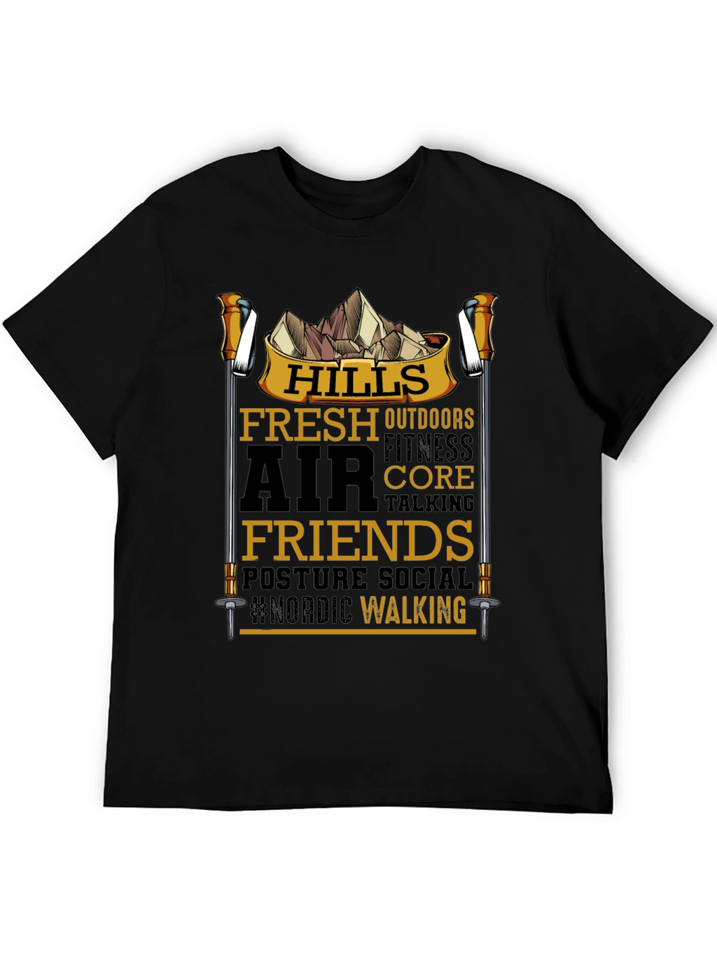 Nordic Walking T-Shirt - Hills Fresh Air Friends