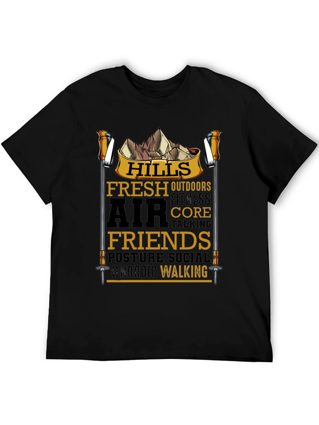 Nordic Walking T-Shirt - Hills Fresh Air Friends