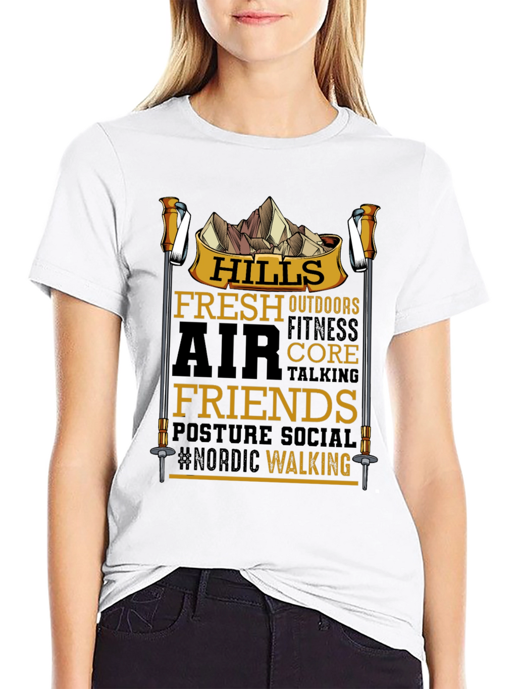 Nordic Walking T-Shirt - Hills Fresh Air Friends