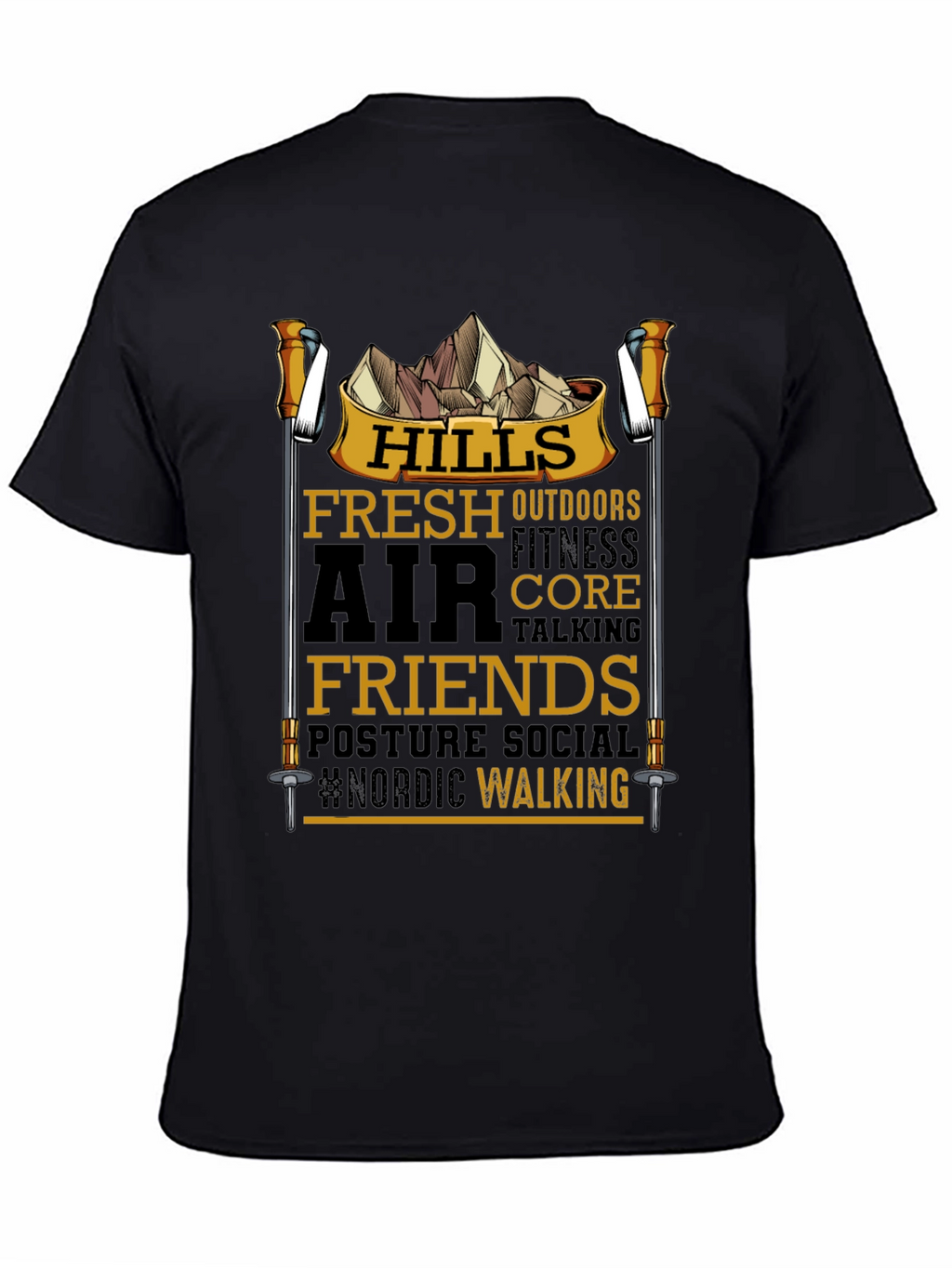 Nordic Walking T-Shirt - Hills Fresh Air Friends