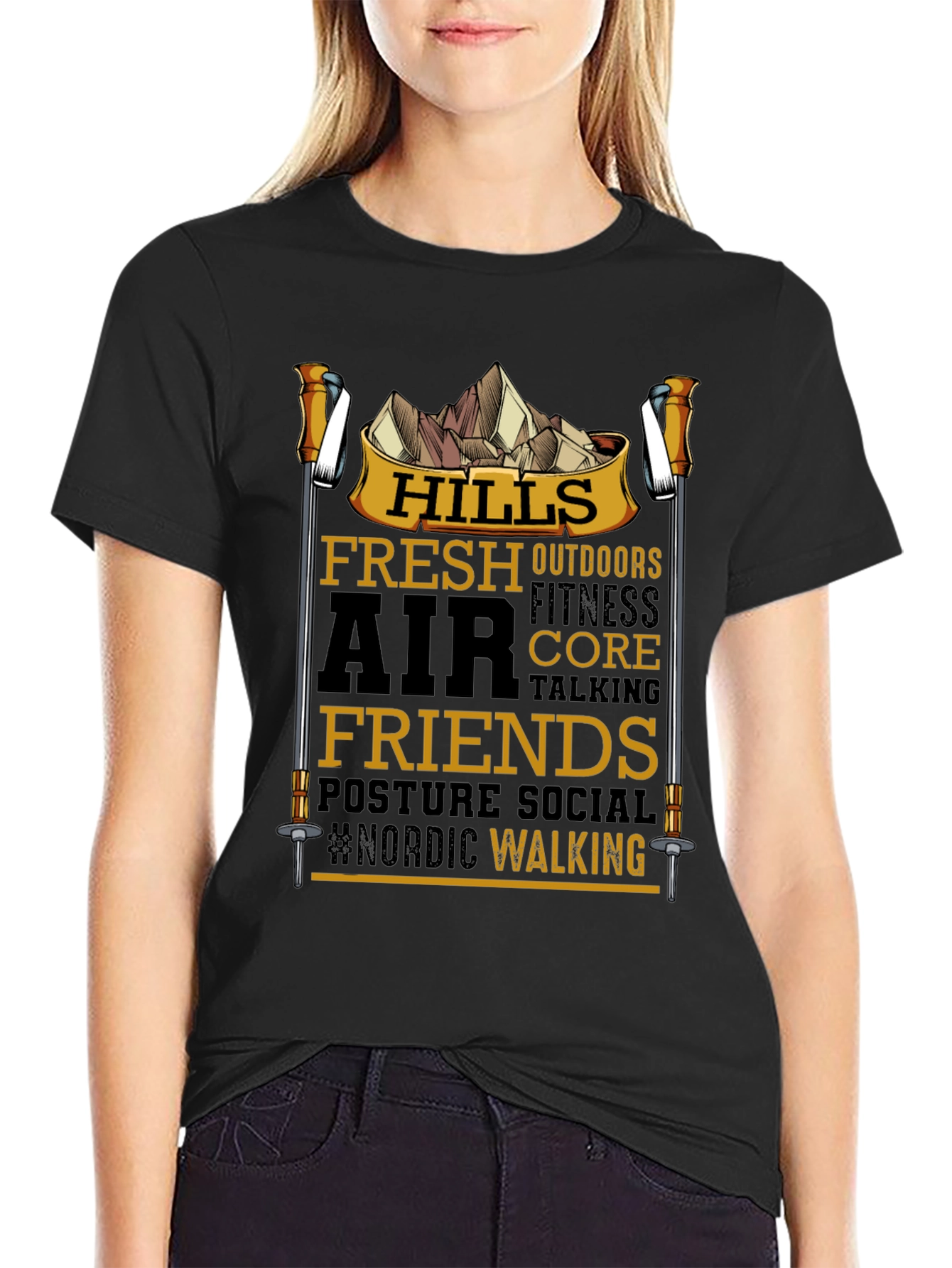 Nordic Walking T-Shirt - Hills Fresh Air Friends