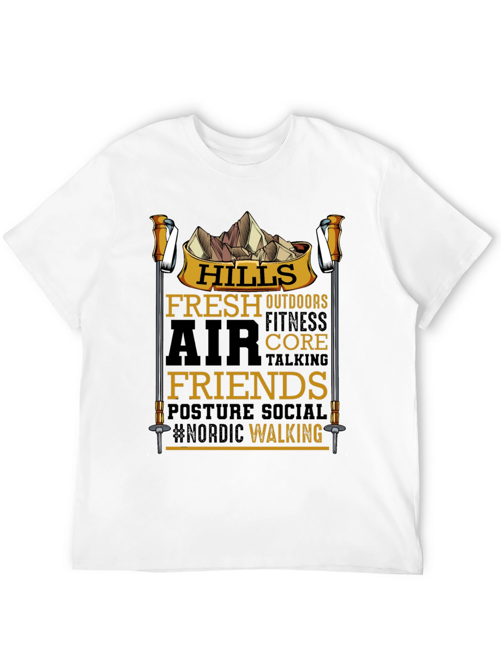 Nordic Walking T-Shirt - Hills Fresh Air Friends