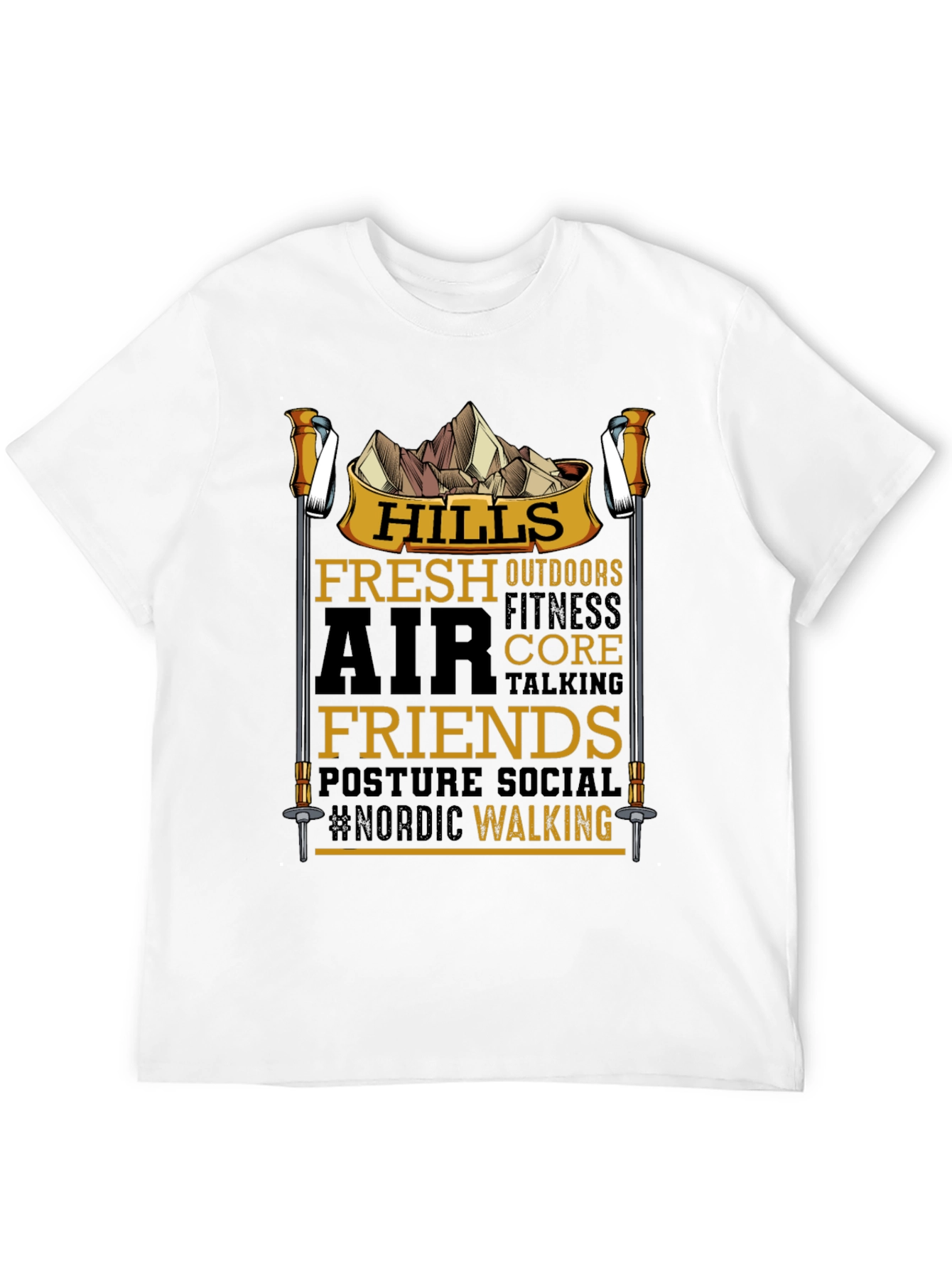 Nordic Walking T-Shirt - Hills Fresh Air Friends
