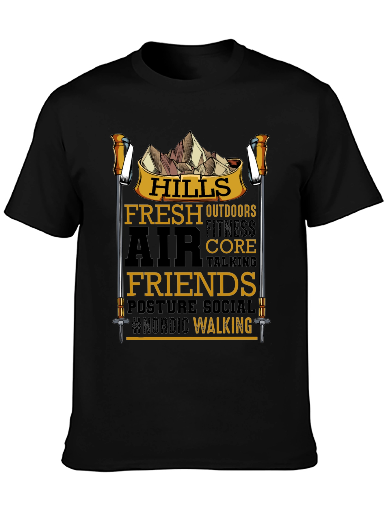Nordic Walking T-Shirt - Hills Fresh Air Friends