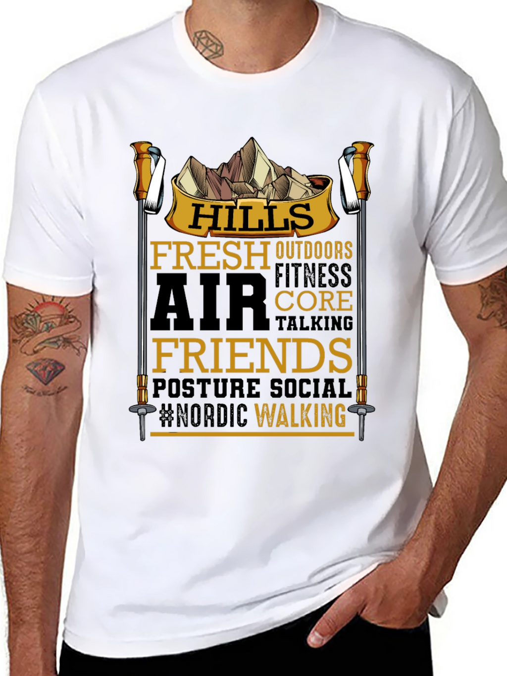 Nordic Walking T-Shirt - Hills Fresh Air Friends