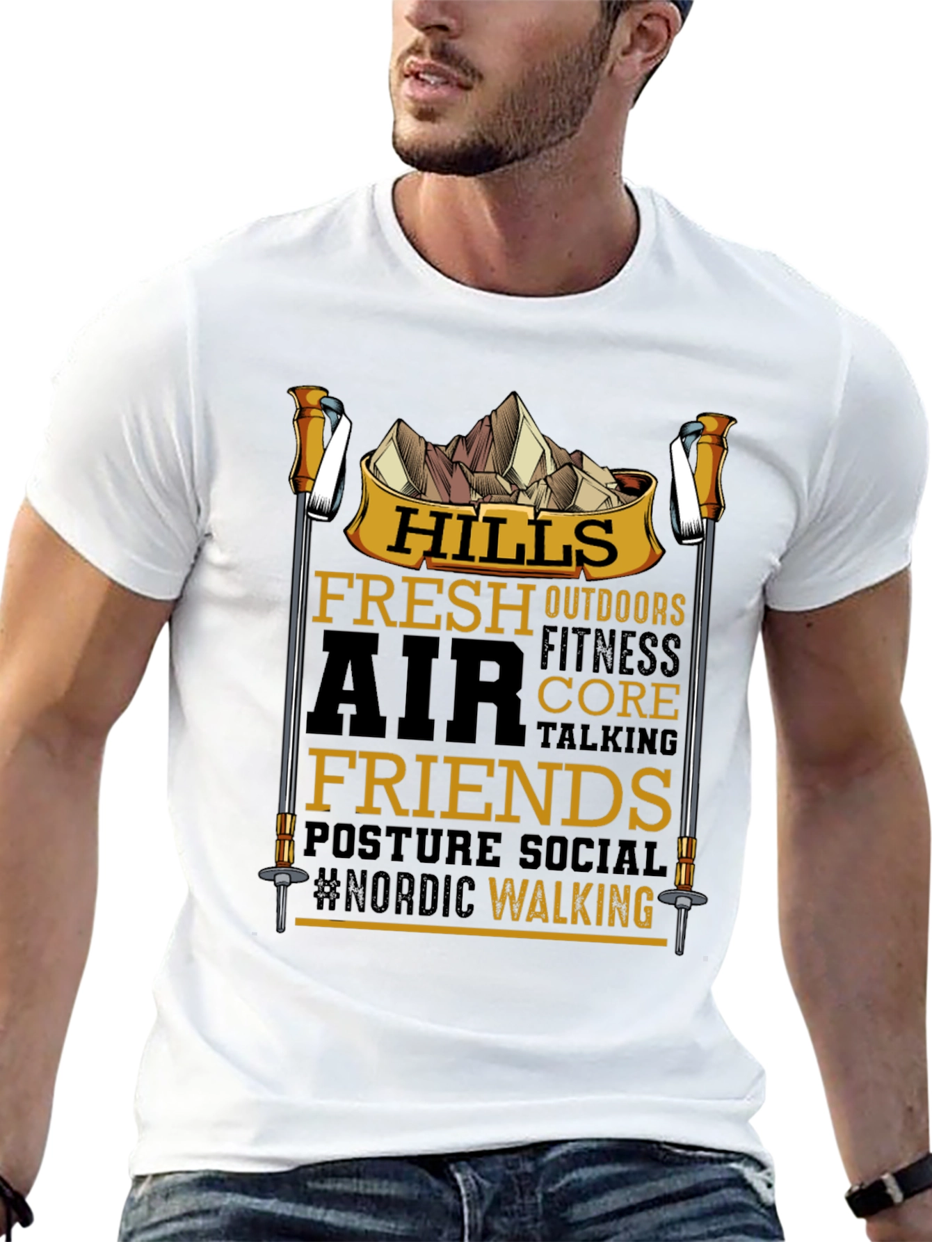 Nordic Walking T-Shirt - Hills Fresh Air Friends