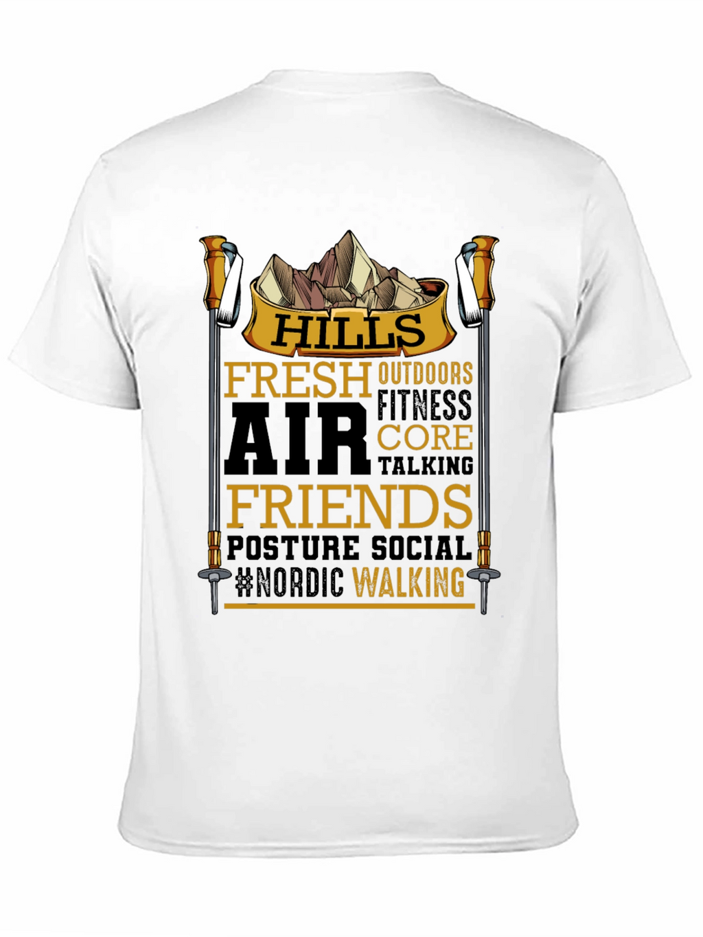Nordic Walking T-Shirt - Hills Fresh Air Friends
