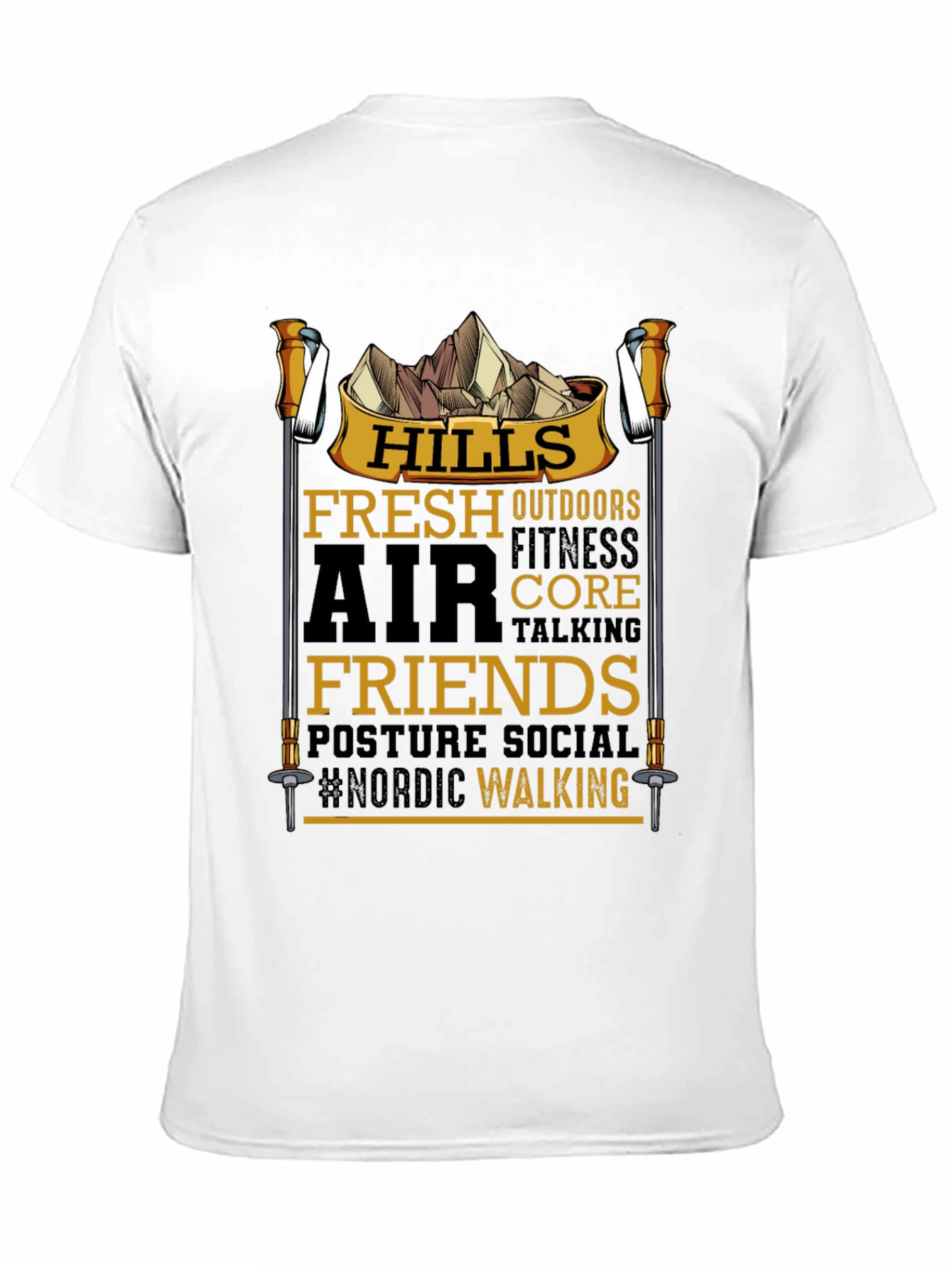 Nordic Walking T-Shirt - Hills Fresh Air Friends