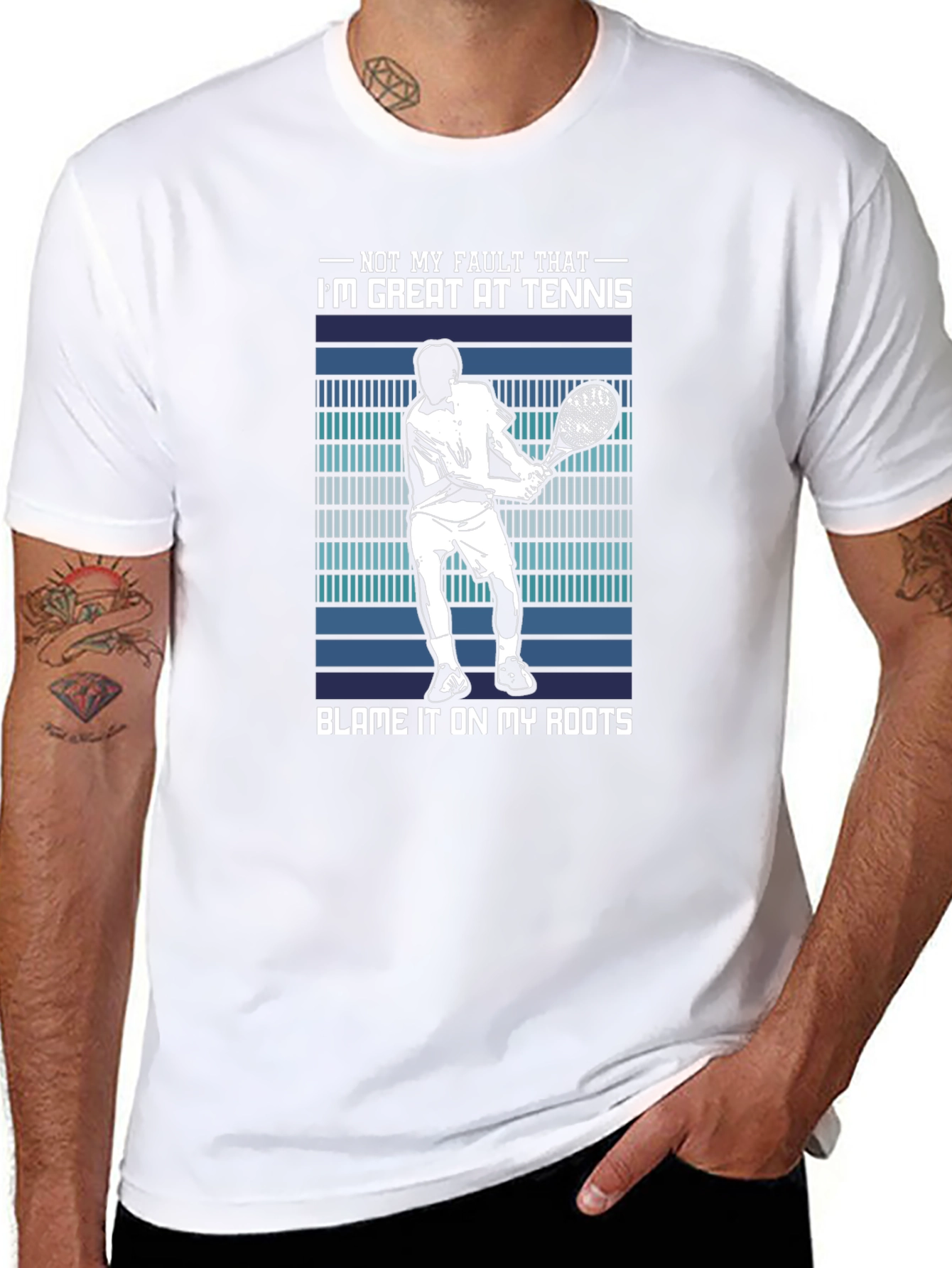 Tennis Player Graphic Tee - Blame It On My Roots