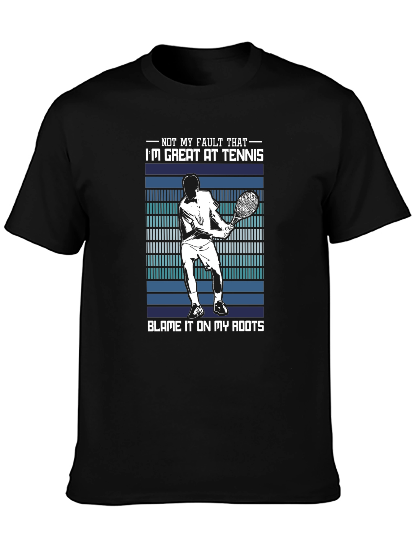 Tennis Player Graphic Tee - Blame It On My Roots