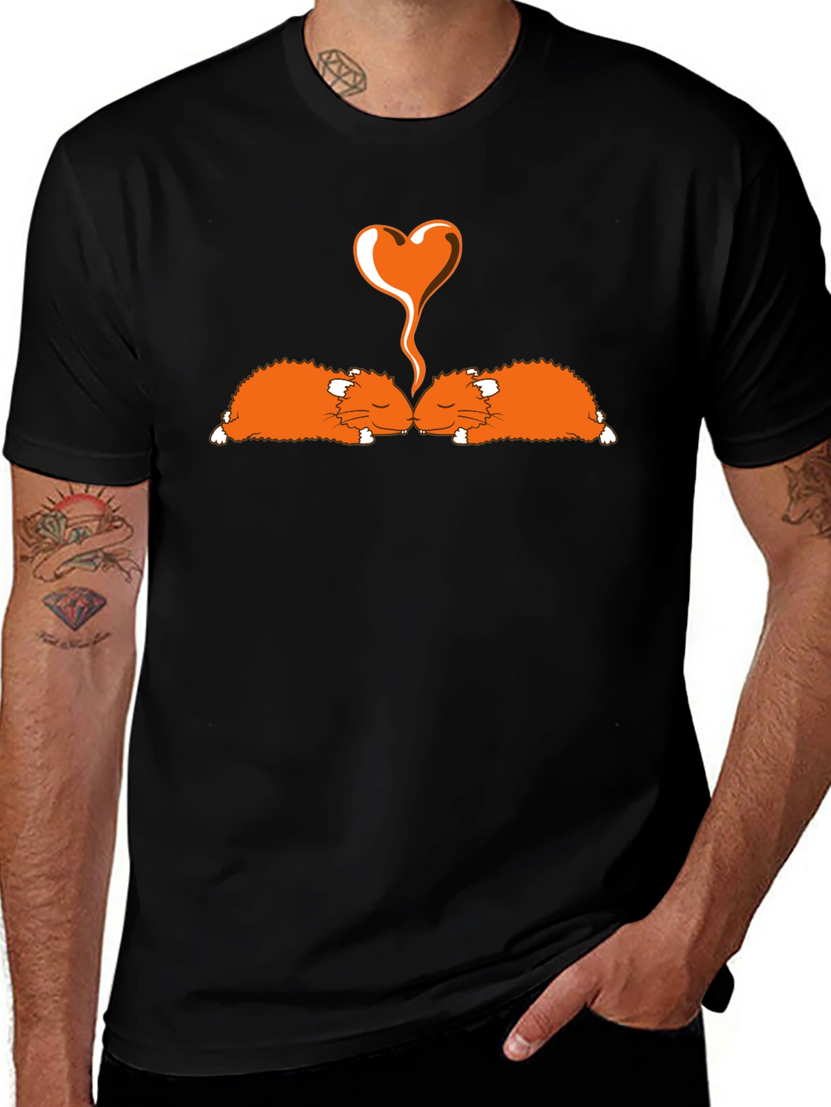 Hamster Love Black T-Shirt