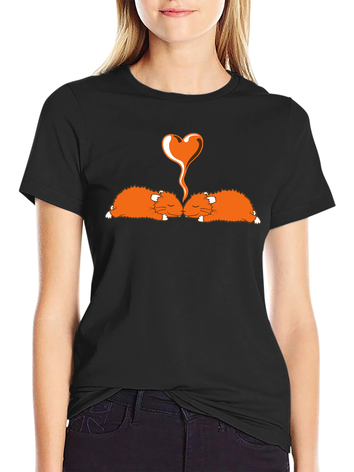 Hamster Love Black T-Shirt