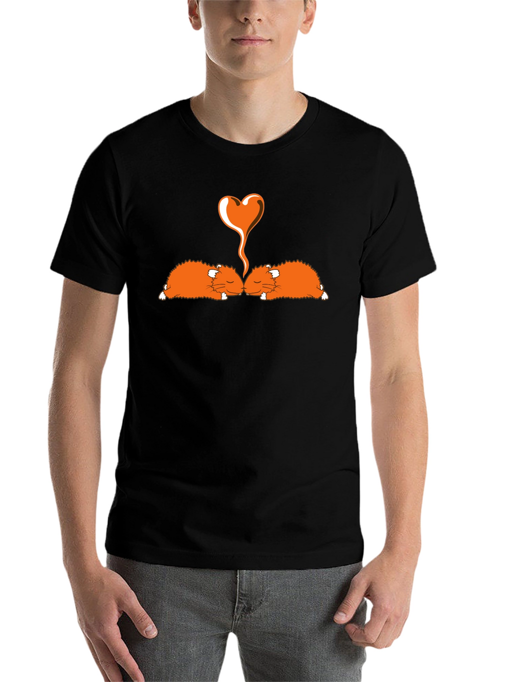 Hamster Love Black T-Shirt