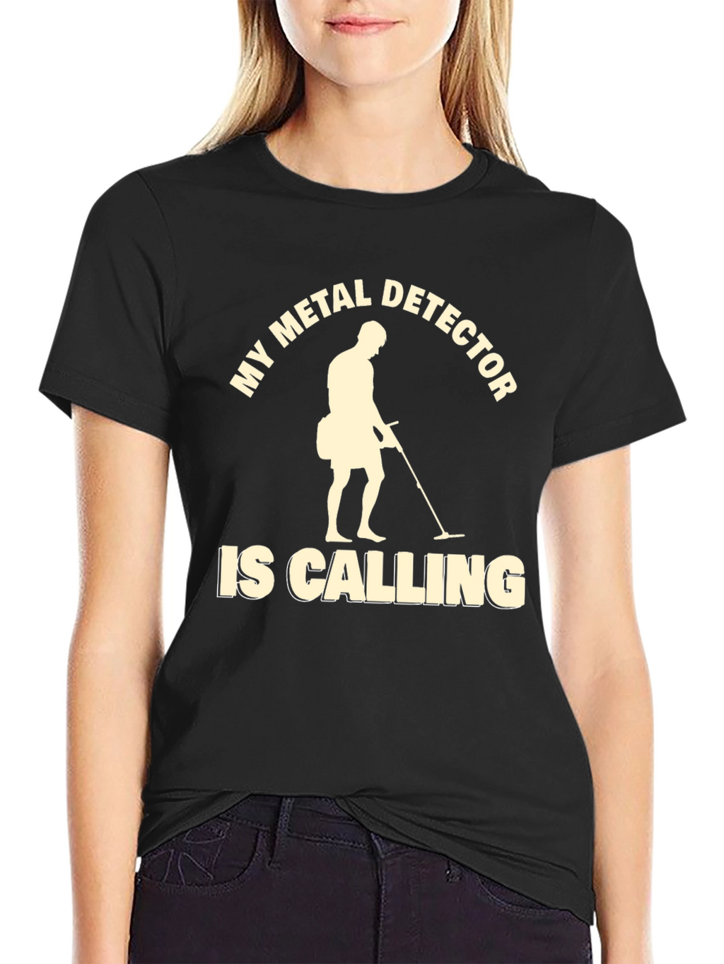 Metal Detector Calling Graphic T-Shirt