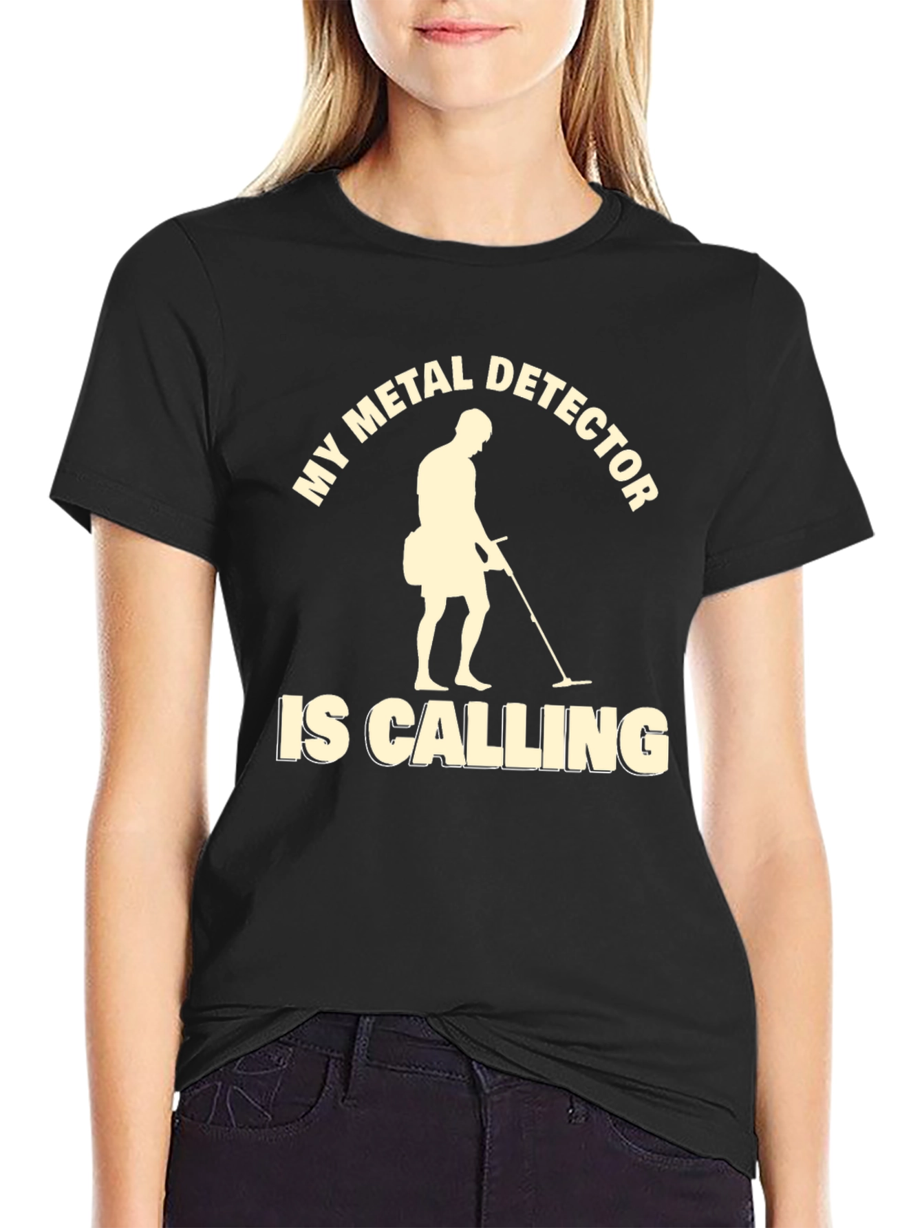 Metal Detector Calling Graphic T-Shirt