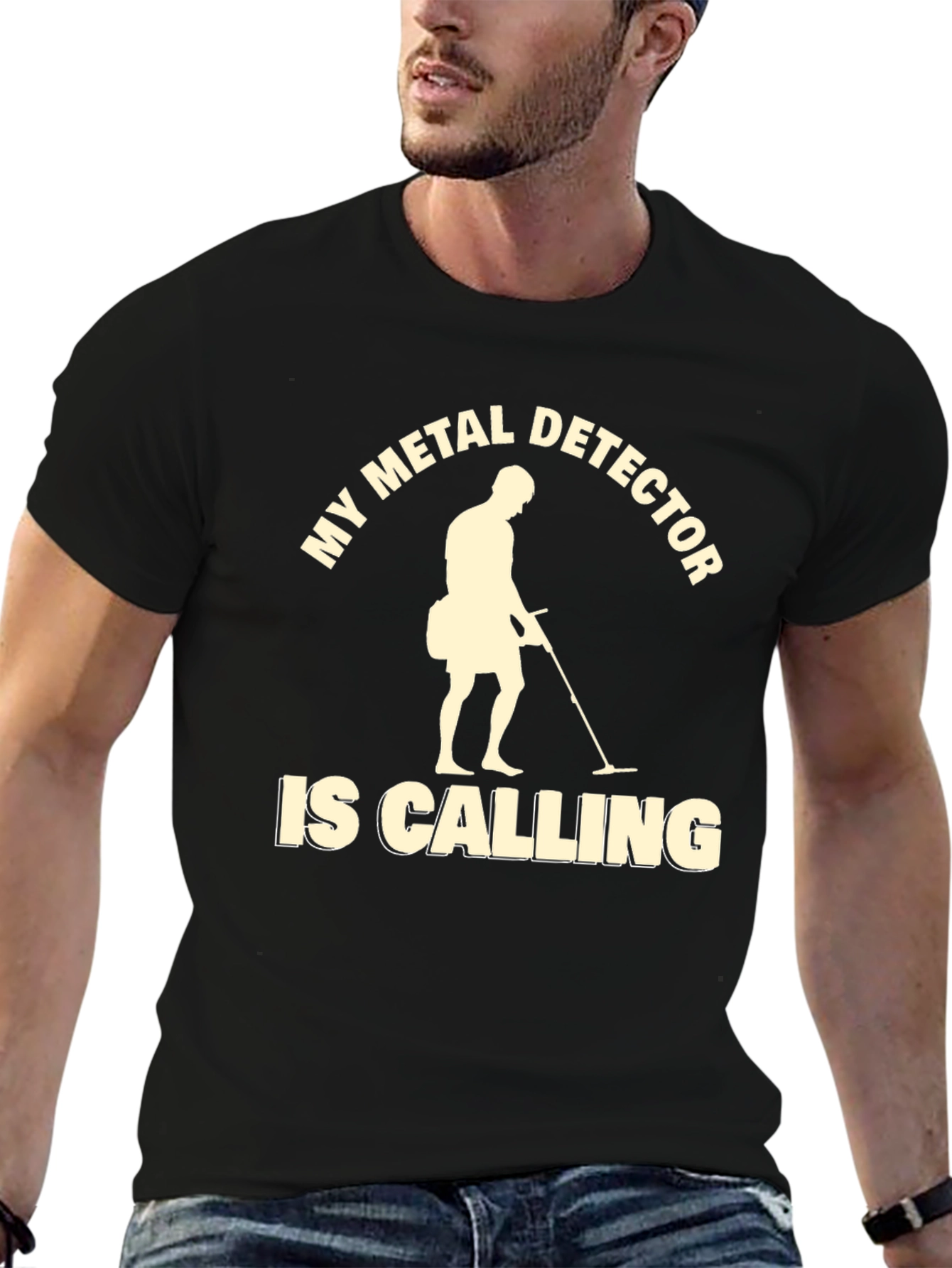 Metal Detector Calling Graphic T-Shirt