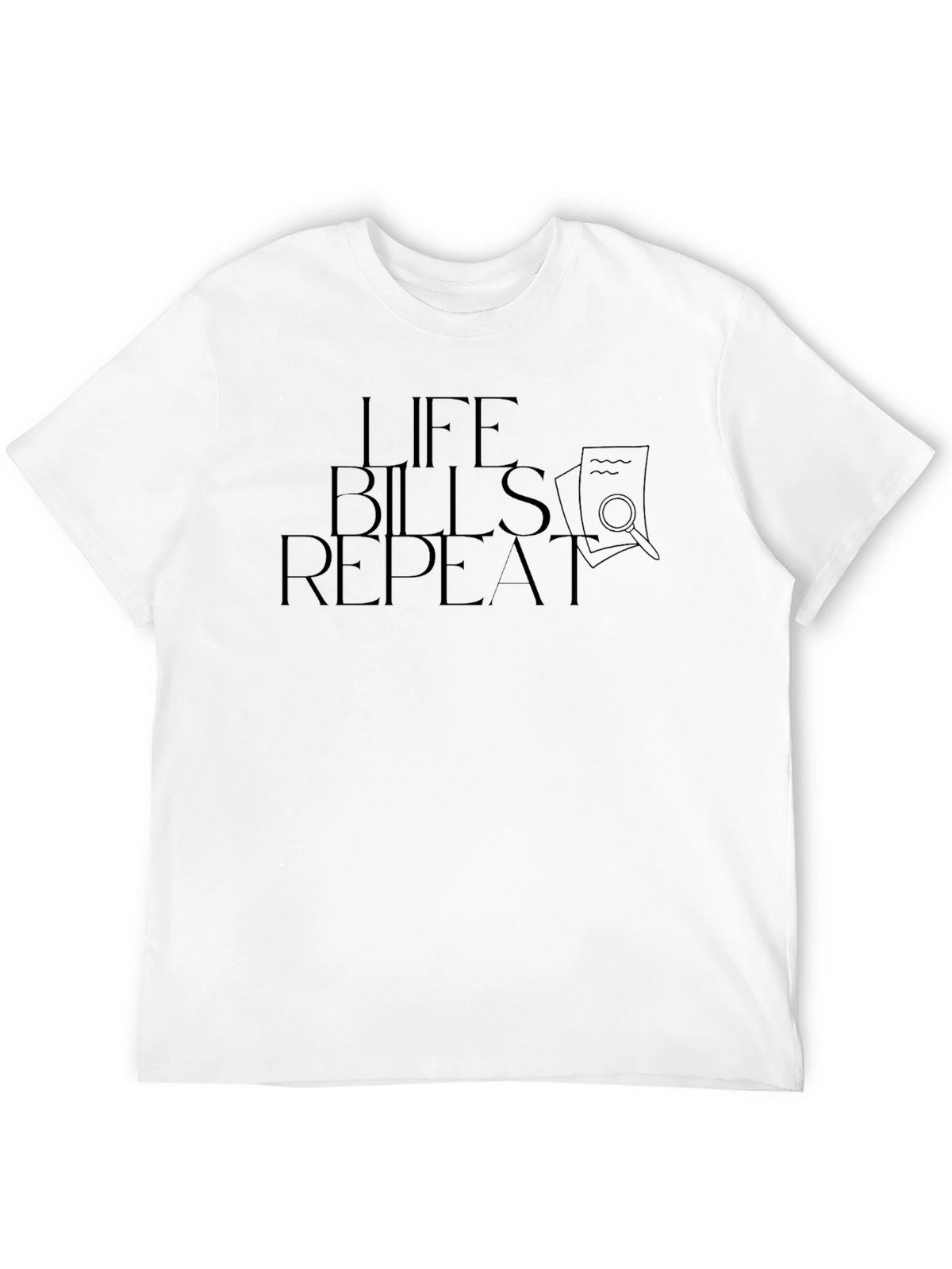 Life Bills Repeat Graphic Tee - Black