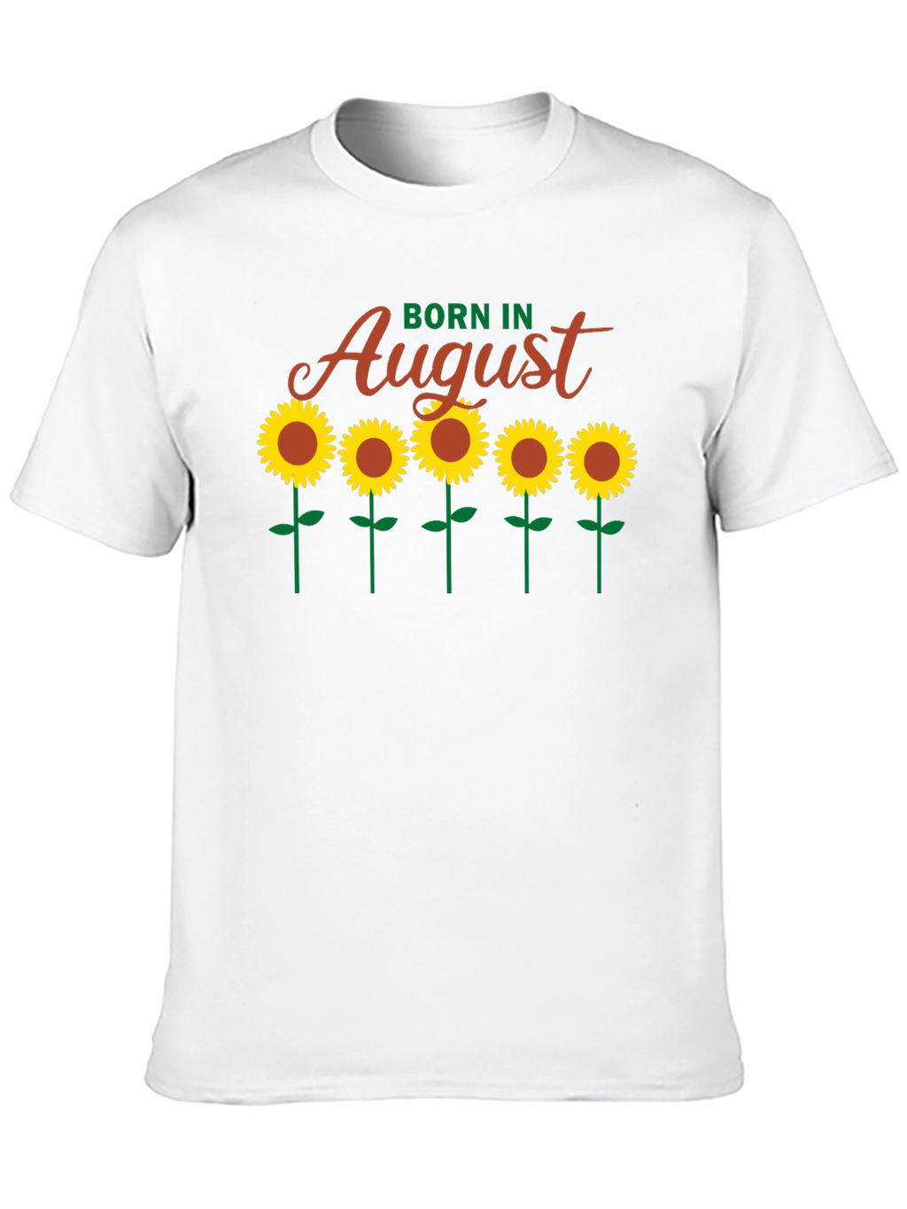 Born In August Sunflower Graphic Tee