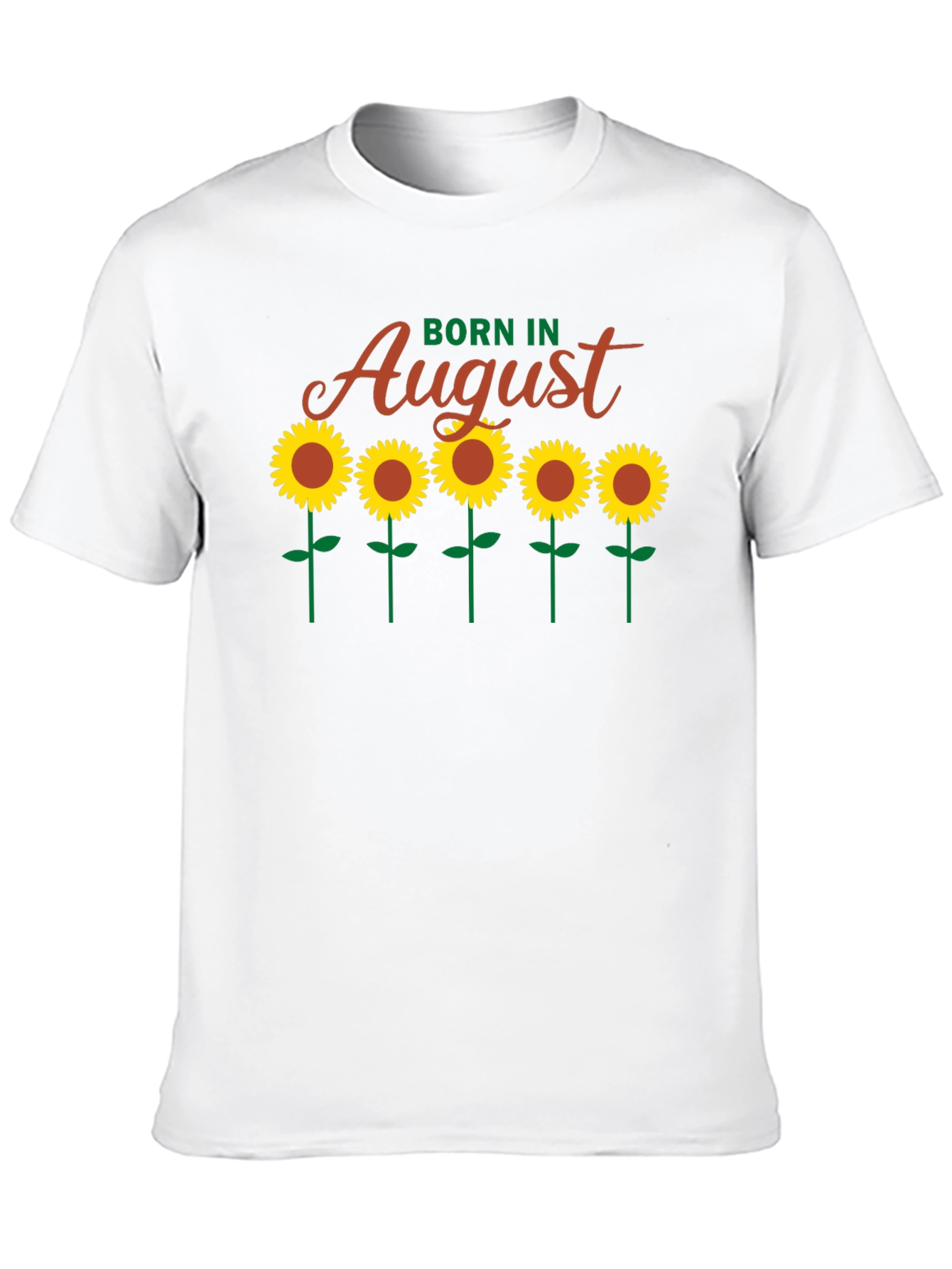 Born In August Sunflower Graphic Tee