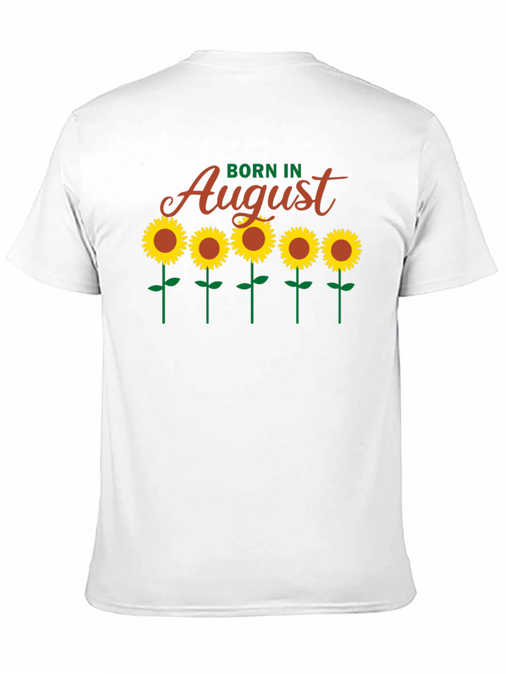 Born In August Sunflower Graphic Tee
