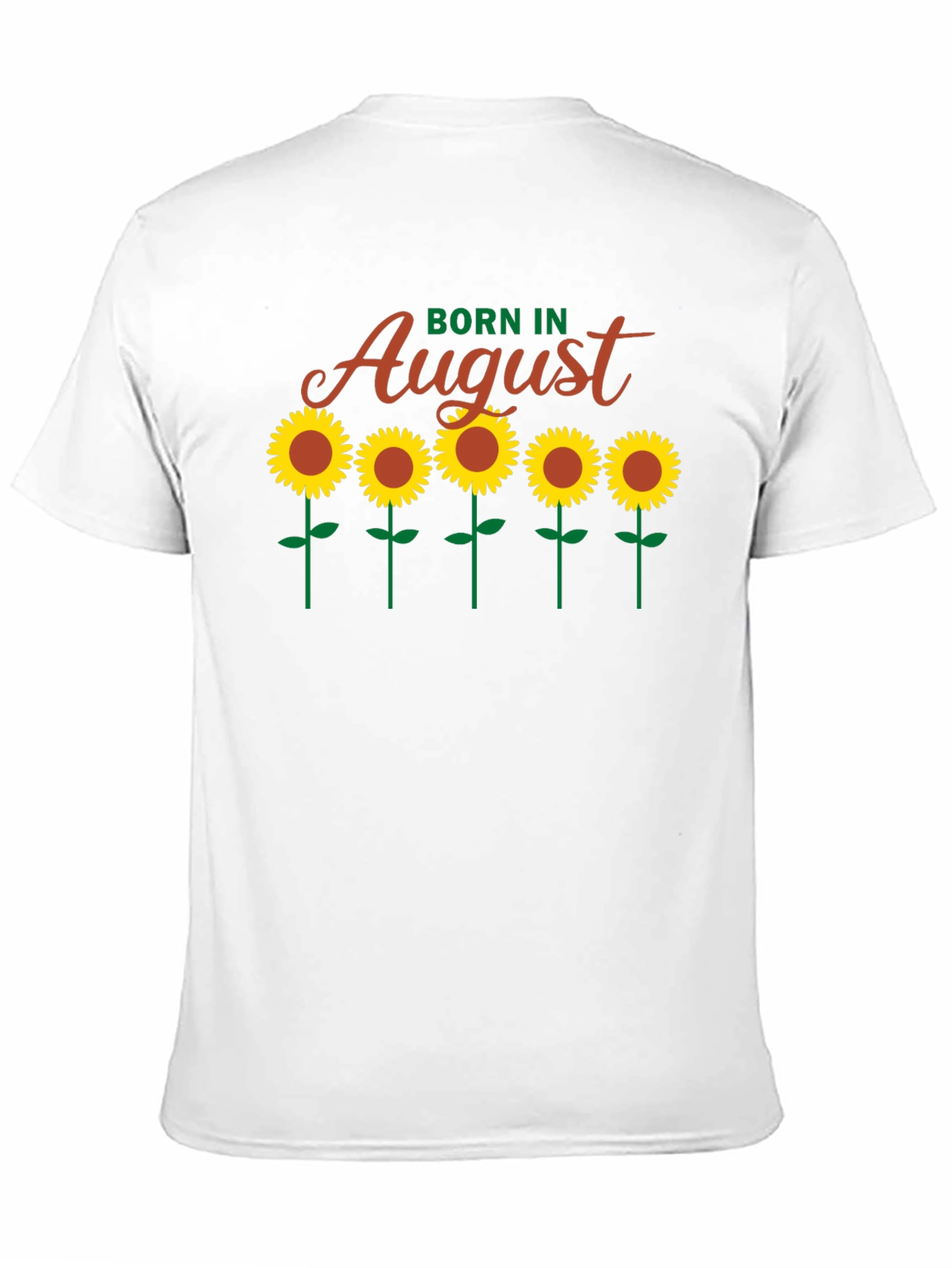 Born In August Sunflower Graphic Tee