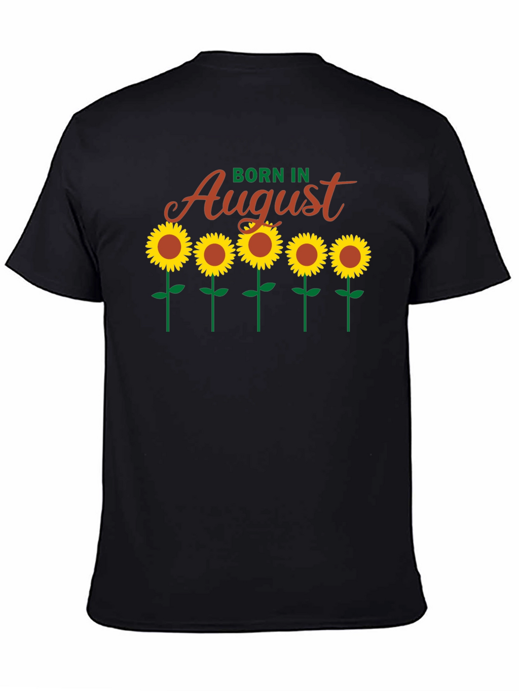 Born In August Sunflower Graphic Tee