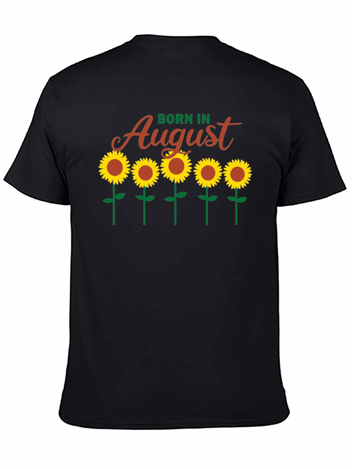 Born In August Sunflower Graphic Tee