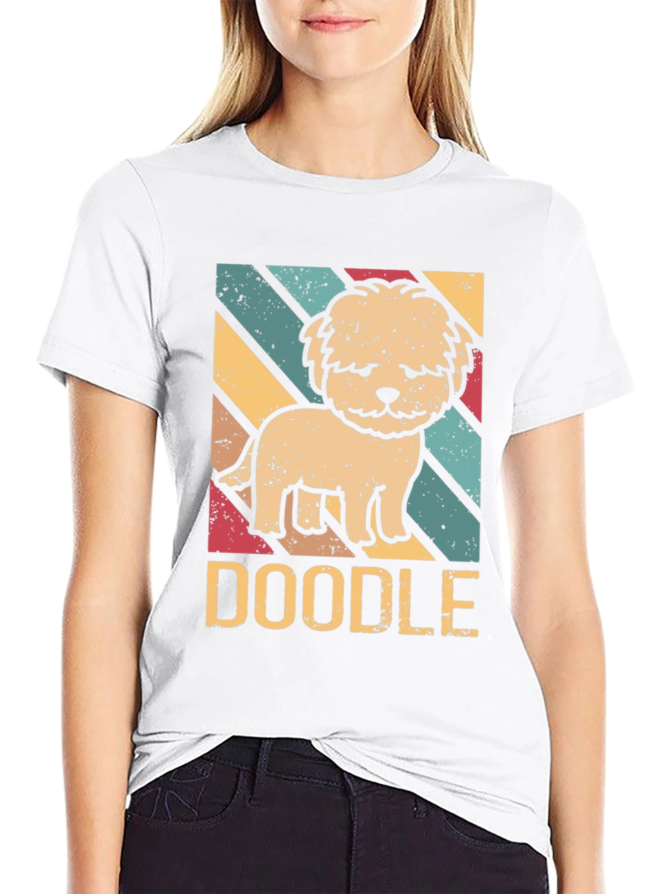 Retro Doodle Dog T-Shirt - Cute Pet Lover Tee