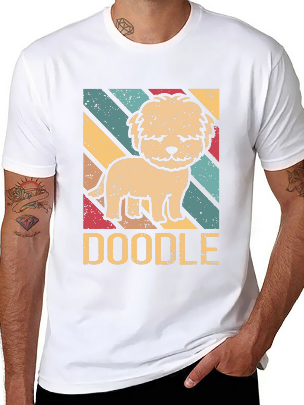 Retro Doodle Dog T-Shirt - Cute Pet Lover Tee