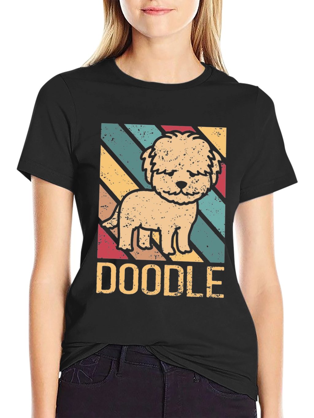 Retro Doodle Dog T-Shirt - Cute Pet Lover Tee