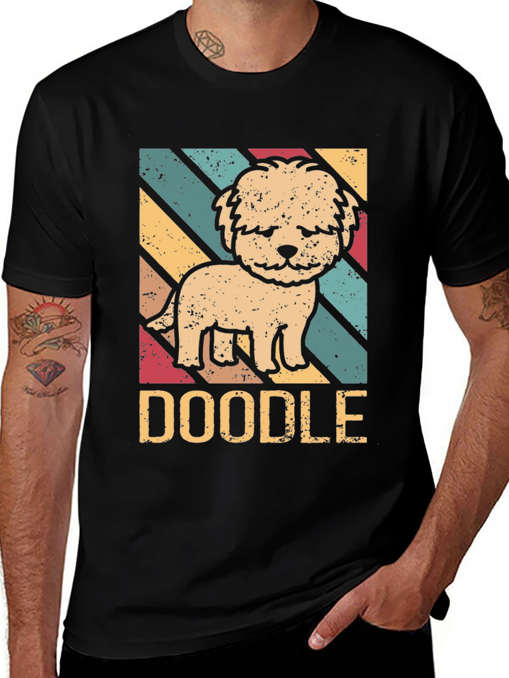 Retro Doodle Dog T-Shirt - Cute Pet Lover Tee