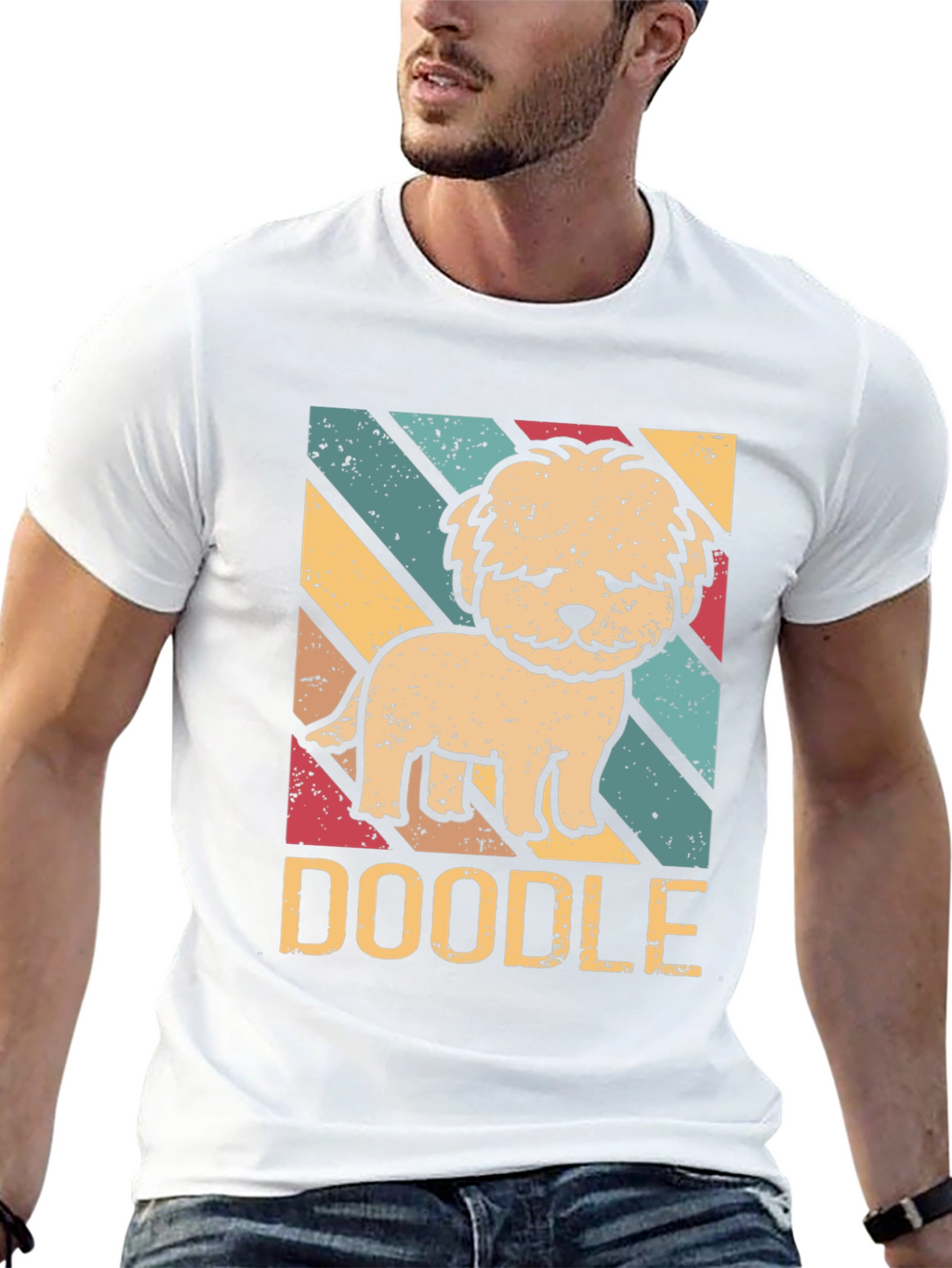 Retro Doodle Dog T-Shirt - Cute Pet Lover Tee