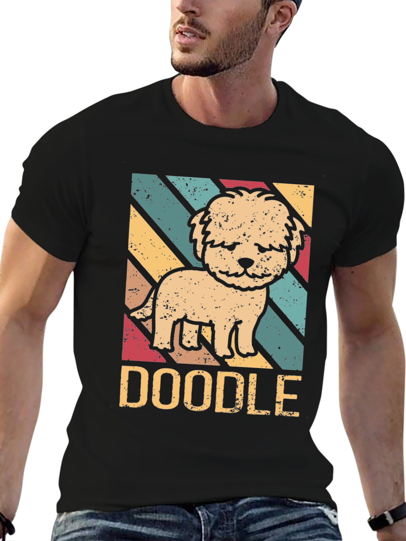 Retro Doodle Dog T-Shirt - Cute Pet Lover Tee