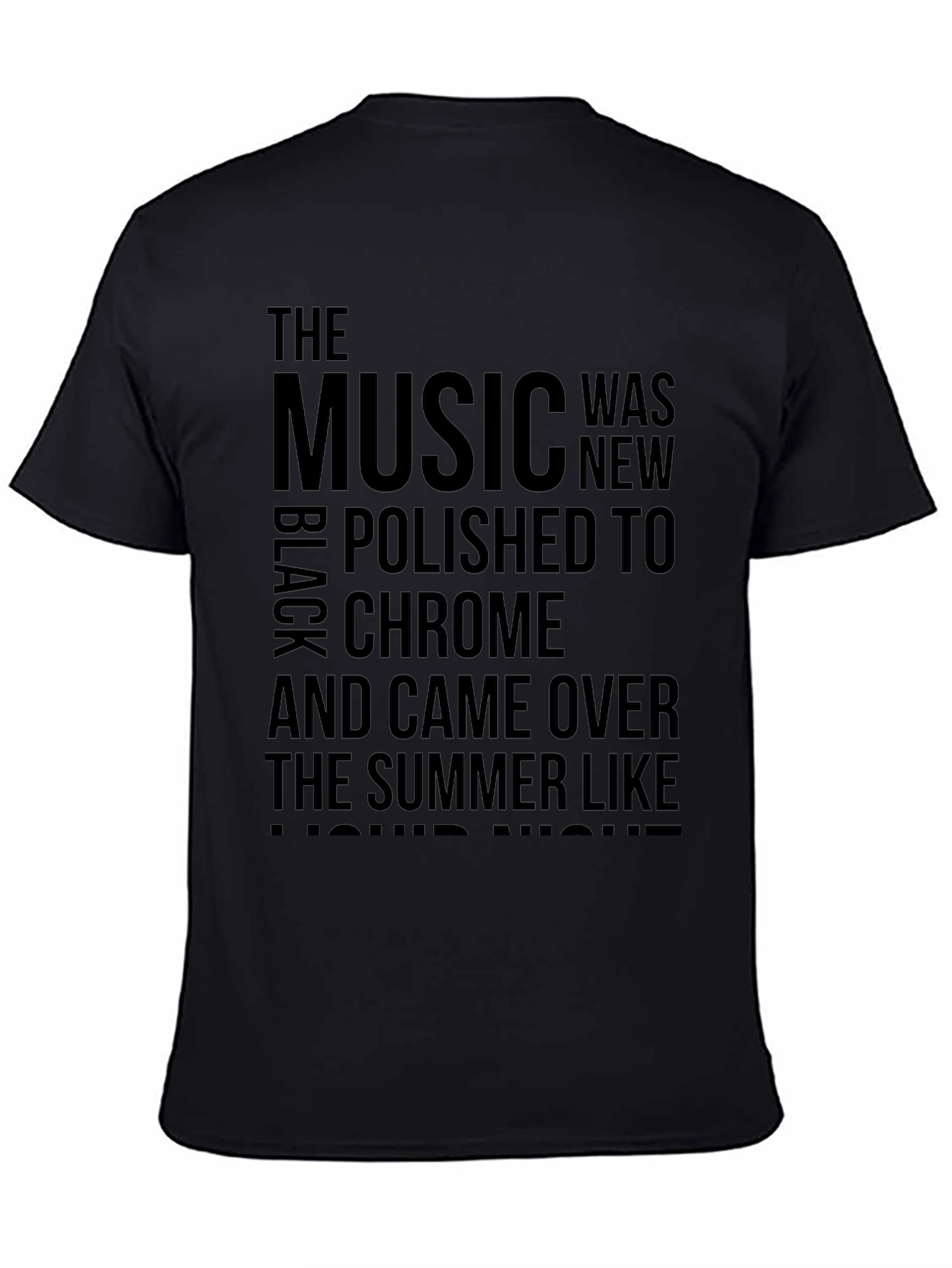 Black Music Lyric T-Shirt