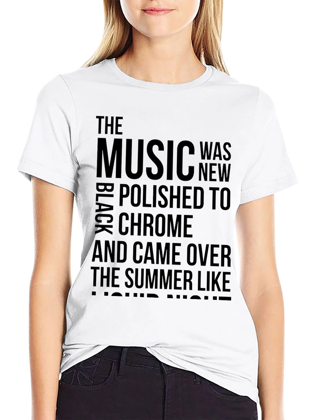 Black Music Lyric T-Shirt