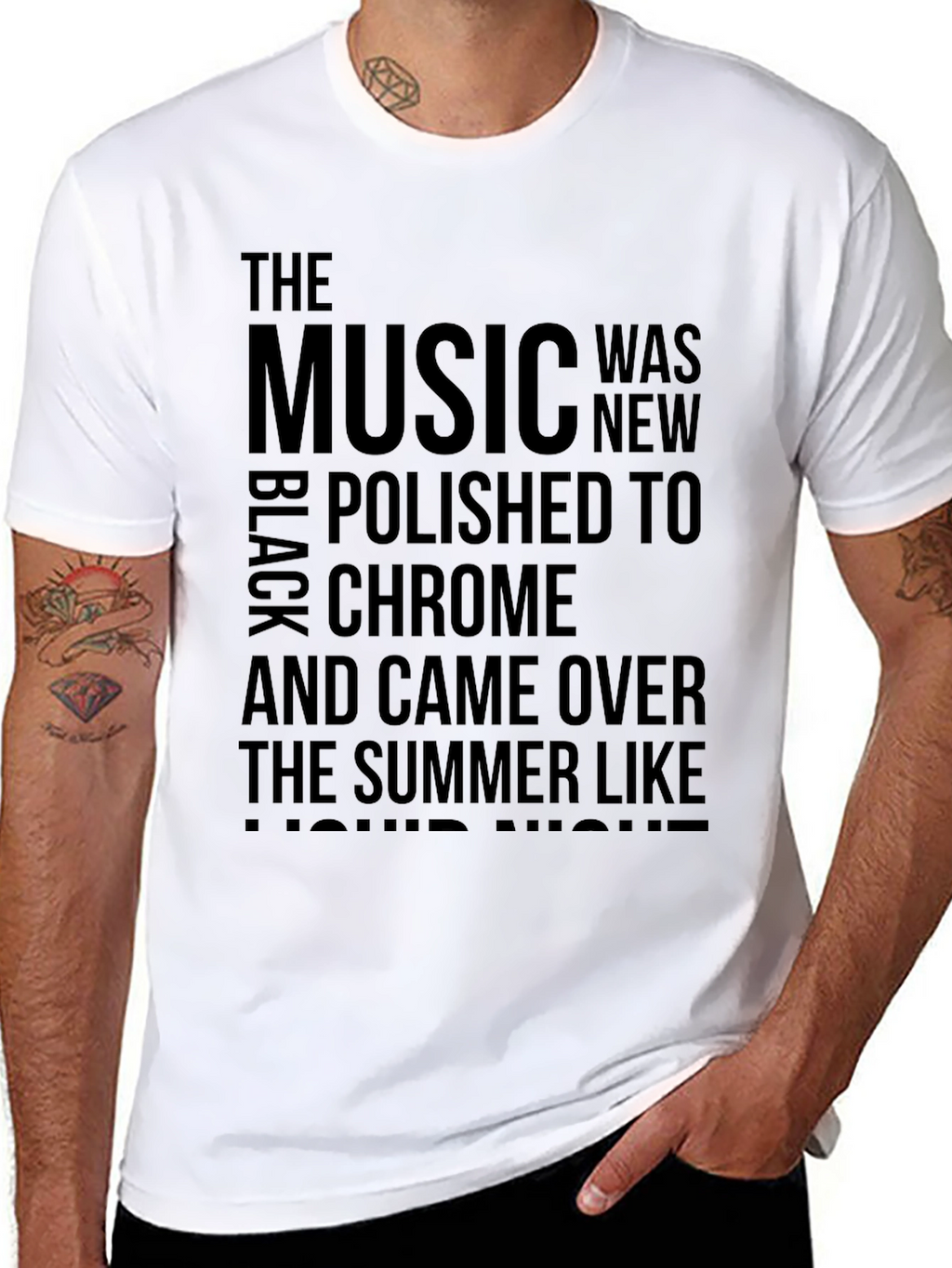 Black Music Lyric T-Shirt