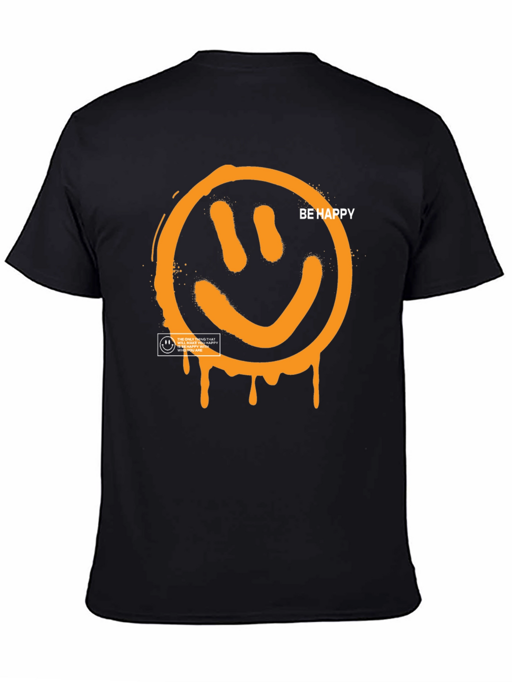 Be Happy Graphic Tee - Black