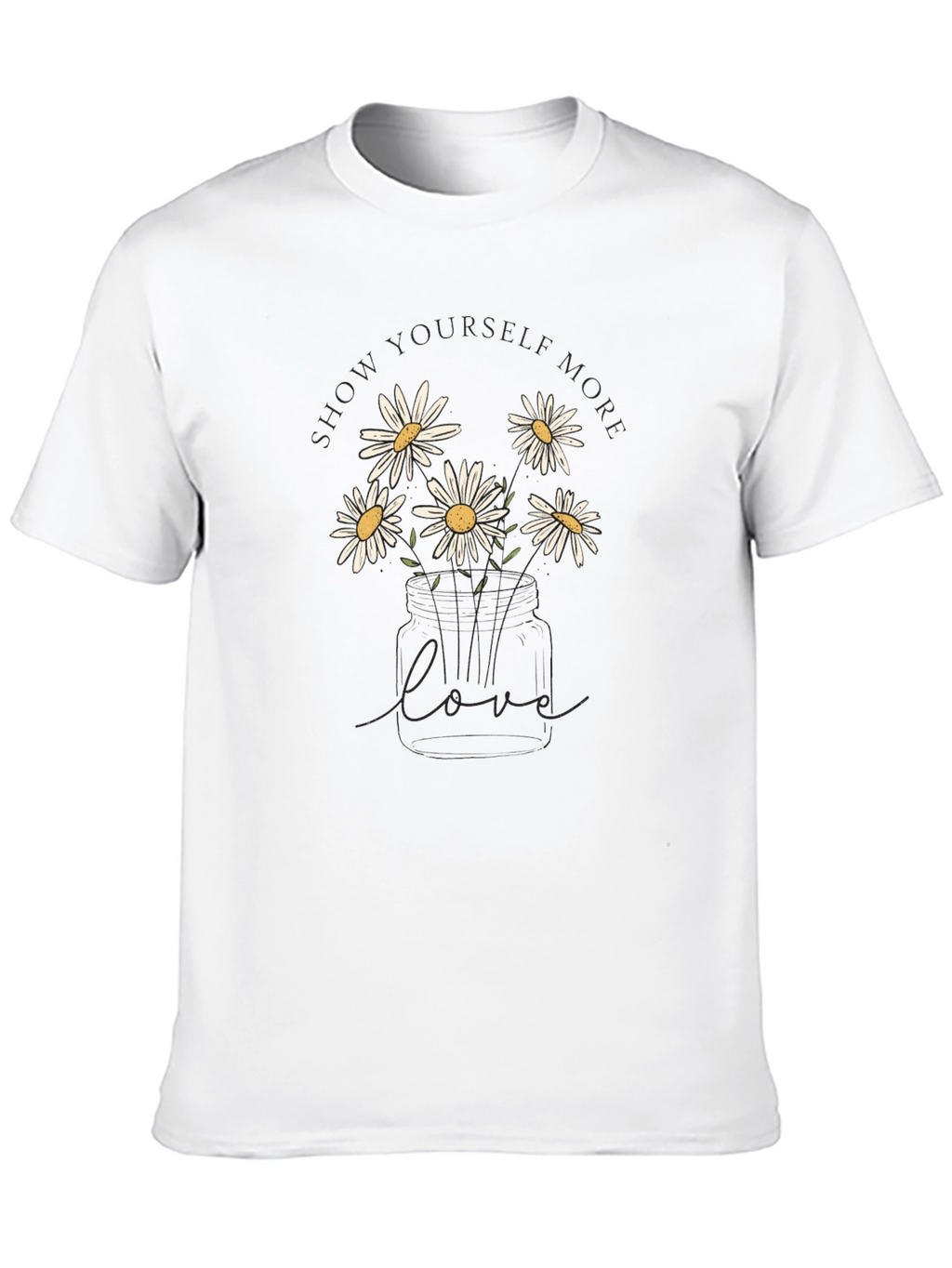 Floral Love Graphic Tee - Black Cotton Blend