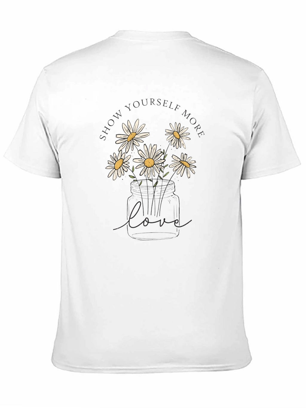 Floral Love Graphic Tee - Black Cotton Blend