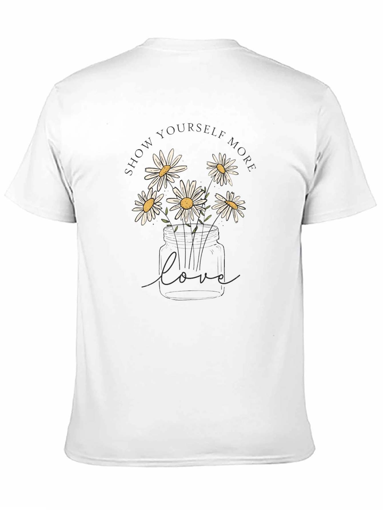 Floral Love Graphic Tee - Black Cotton Blend